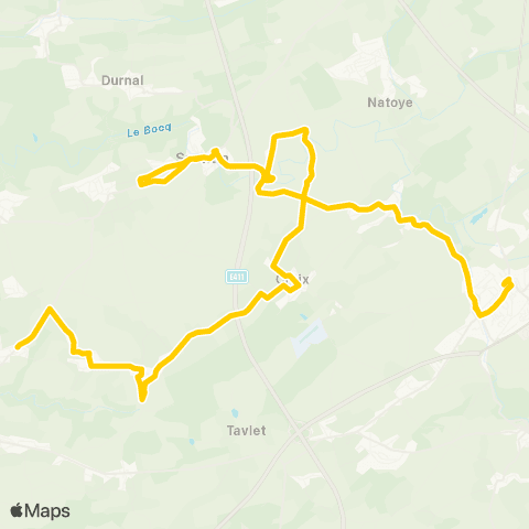 TEC Ciney - Thynes - Loyers map