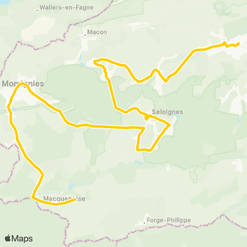 TEC Chimay - Momignies map
