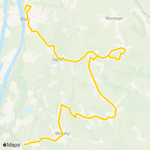 TEC Barchon - Trembleur - Aubin - Dalhem - Visé map