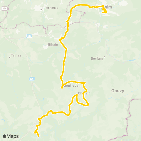 TEC Houffalize - Vielsalm map