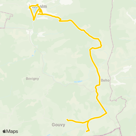 TEC Gouvy - Deiffelt - Beho - Commanster - Vielsalm map