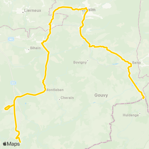 TEC Houffalize - Vielsalm - Schmiede map