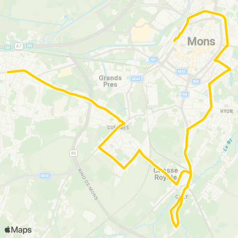 TEC Mons - Jemappes map