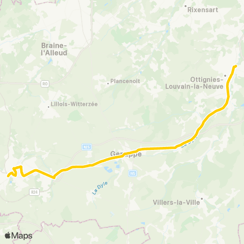 TEC Nivelles - Ottignies map