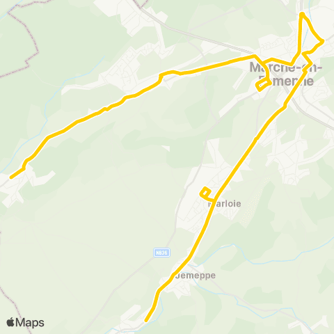 TEC Proxibus de Marche-en-Famenne map