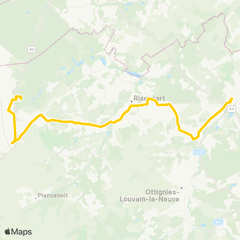 TEC Wavre - Argentueil (Berlaymont) map