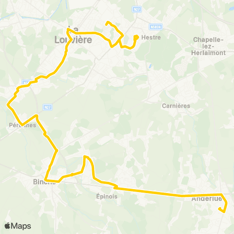 TEC Anderlues - la Louvière map