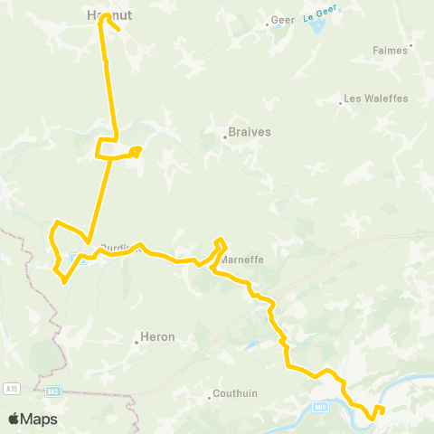 TEC Huy - Burdinne - Hannêche map