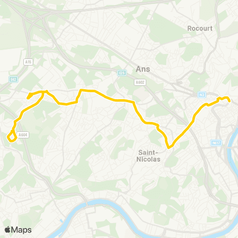 TEC St-Lambert - Grâce-Hollogne - Aulichamps map