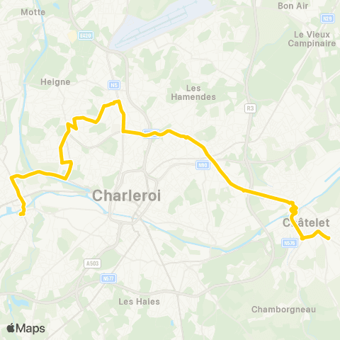 TEC Châtelet (Justice) - March.-au-Pont (de Cartier) map