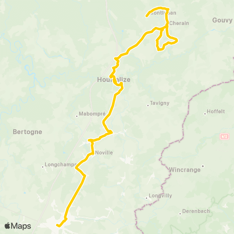 TEC Bastogne - Houffalize - Montleban map