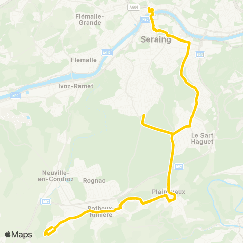 TEC Jemeppe - Ougrée - Boncelles - Beauséjour - Rotheux map