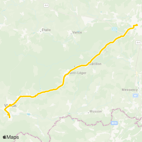 TEC Arlon - Saint-Mard map
