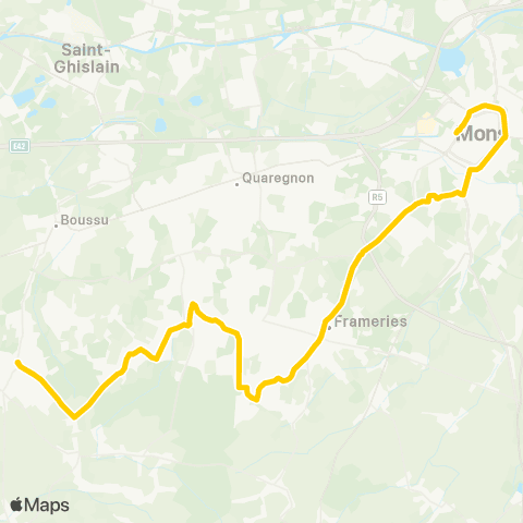 TEC Mons - Dour map