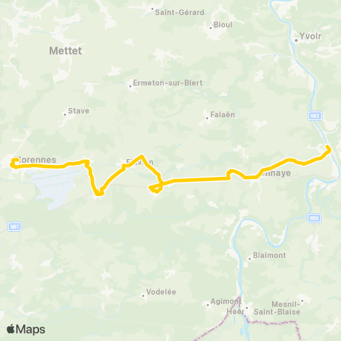 TEC Dinant - Florennes map