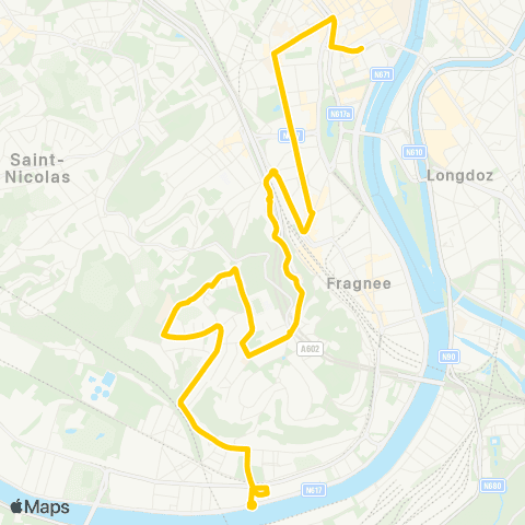 TEC Pl. des Carmes - Guillemins - Cointe - Sclessin map