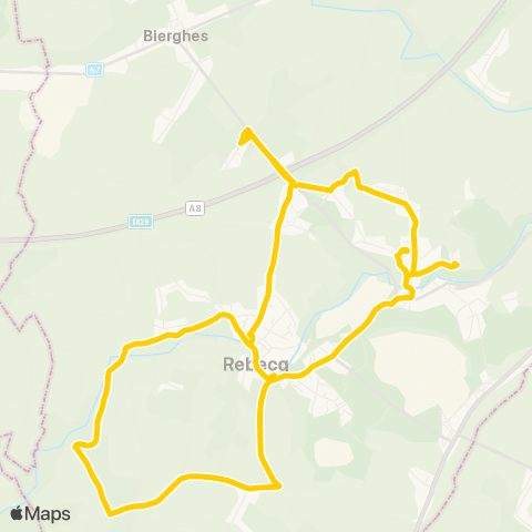 TEC Proxibus de Rebecq map