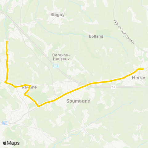 TEC Saive - Qdb - Retinne - Micheroux - Herve map
