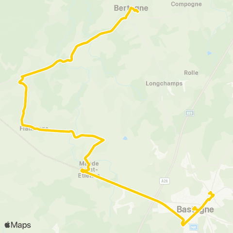 TEC Salle - Flamierge - Bastogne map