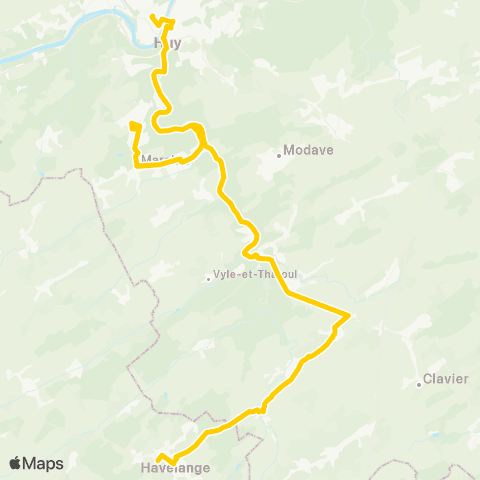 TEC Huy - Havelange map