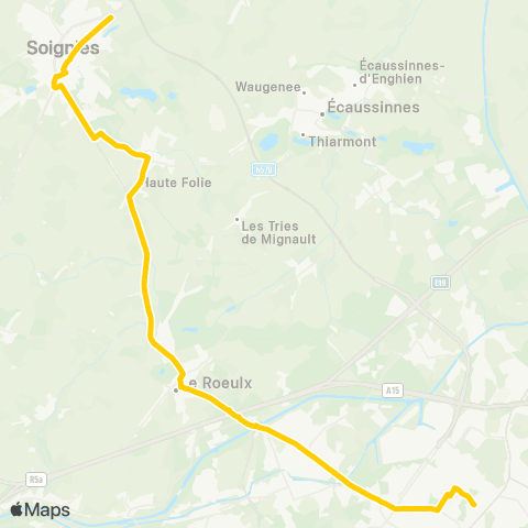 TEC Jolimont - Soignies map