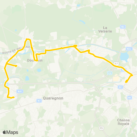TEC Mons - Saint-Ghislain map