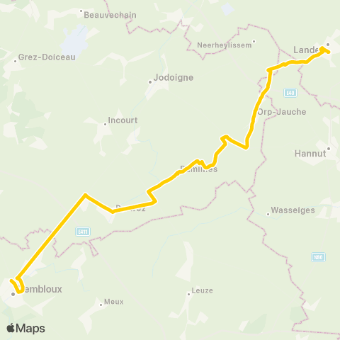 TEC Gembloux - Ramillies - Landen map