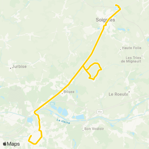 TEC Mons - Soignies map