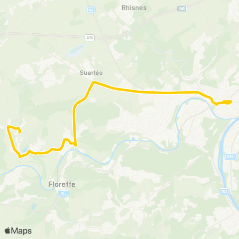 TEC Namur - Soye map