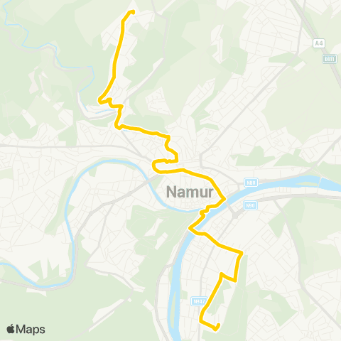 TEC Jambes (Petit-Ry) - St-Marc (Pl. Communale) map