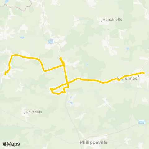 TEC Florennes - Yves-Gomezée - Walcourt map