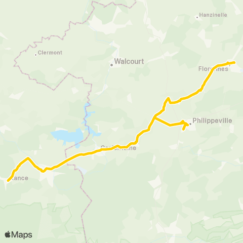TEC Florennes - Philippeville - Rance map