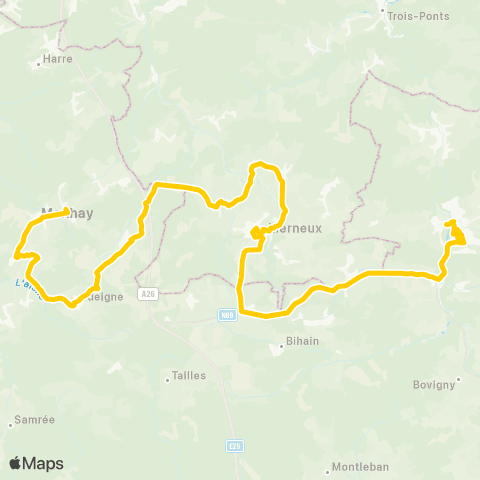TEC Manhay - Malempré - Vielsalm map