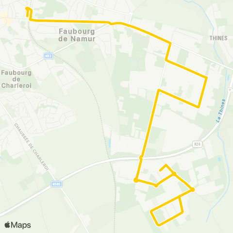 TEC Nivelles - Zoning Sud map
