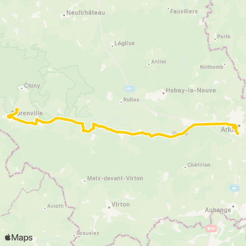 TEC Florenville - Arlon map