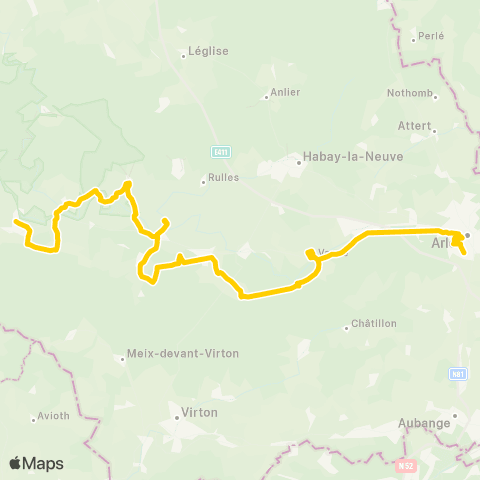 TEC Izel - Arlon map