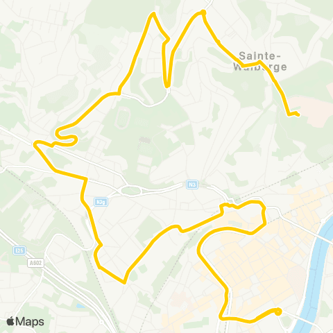 TEC Pl. des Carmes - Ste-Walburge - Citadelle map
