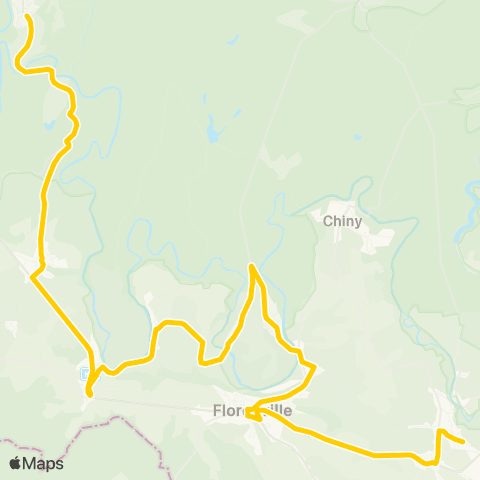 TEC Herbeumont - Florenville - Izel map