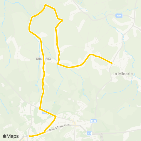 TEC Charneux - Herve map