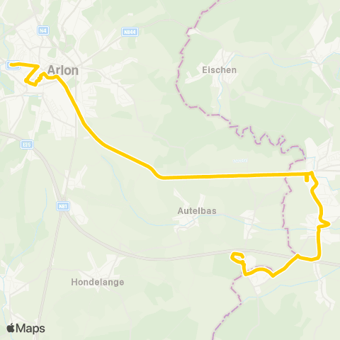 TEC Arlon - Sterpenich Zoning map