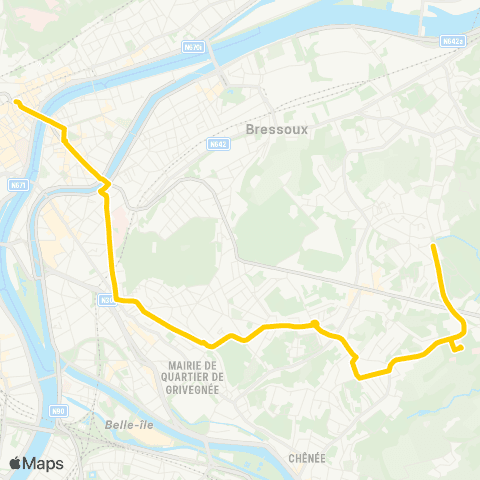 TEC Léopold - Grivegnée - Malvaux - les Bruyères map