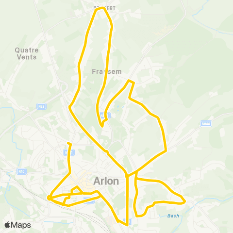 TEC Arlon - Frassem - Arlon map