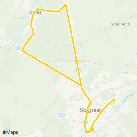 TEC Soignies - Horrues map