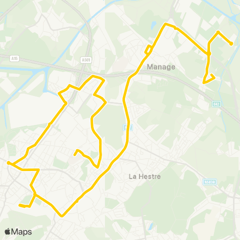 TEC Tivoli - la Louv. - Haine-St-P. - Manage - Seneffe map