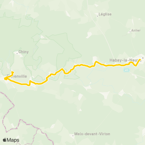 TEC Habay - Izel - Florenville map