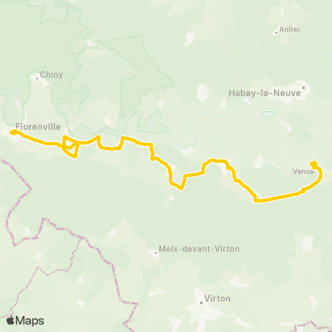 TEC Vance - Florenville map