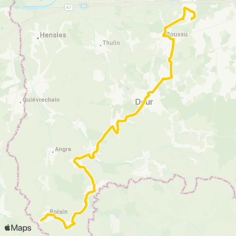 TEC Saint-Ghislain - Roisin map