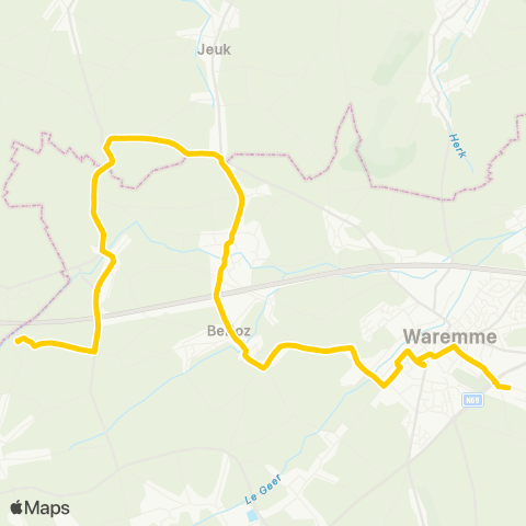 TEC Waremme - Berloz - Rosoux map