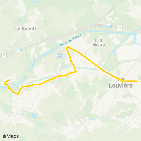 TEC Thieu - la Louvière map
