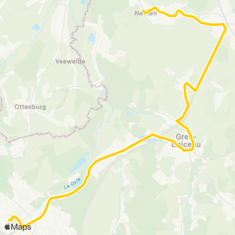 TEC Hamme-Mille - Wavre map